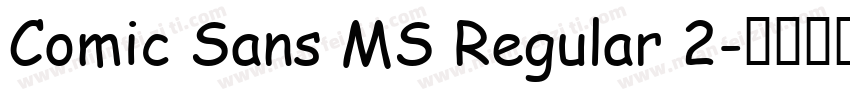 Comic Sans MS Regular 2字体转换